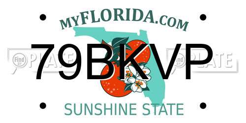 79BKVP Florida License Plate