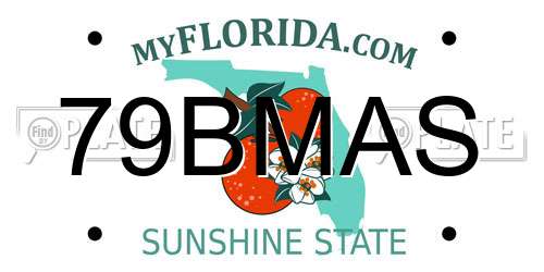 79BMAS Florida License Plate