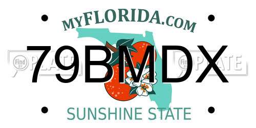 79BMDX Florida License Plate