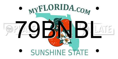 79BNBL Florida License Plate