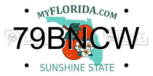 79BNCW Florida License Plate