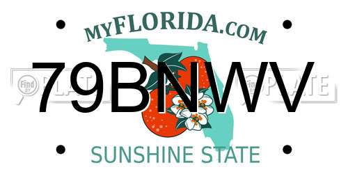 79BNWV Florida License Plate