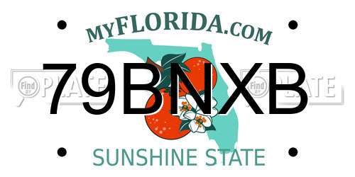 79BNXB Florida License Plate