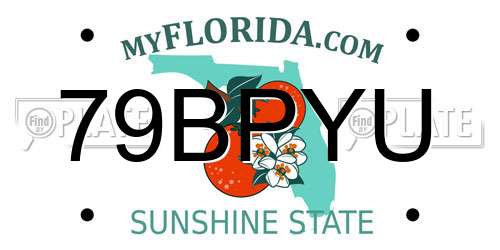 79BPYU Florida License Plate
