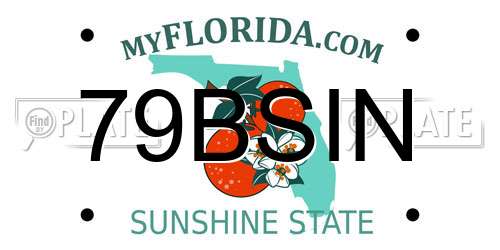79BSIN Florida License Plate