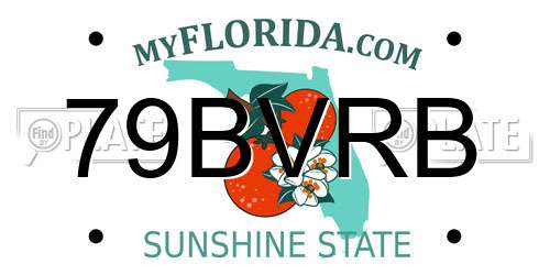 79BVRB Florida License Plate