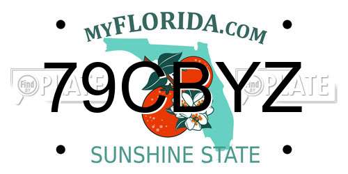 79CBYZ Florida License Plate