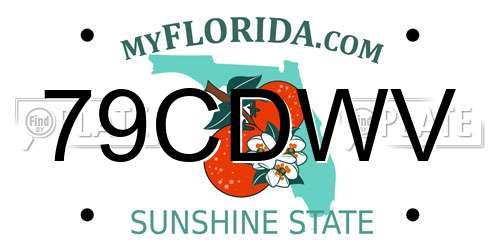 79CDWV Florida License Plate