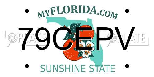79CEPV Florida License Plate