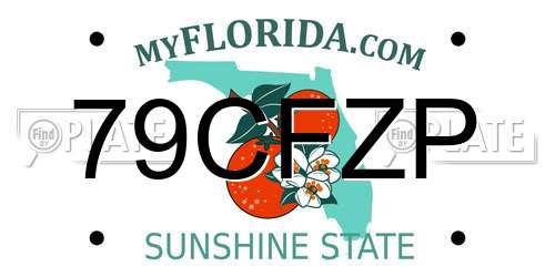 79CFZP Florida License Plate