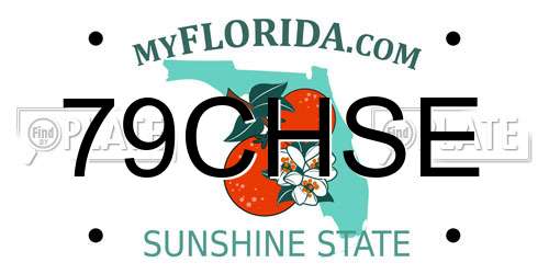 79CHSE Florida License Plate