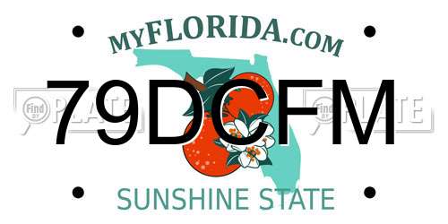 79DCFM Florida License Plate