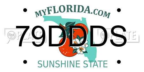 79DDDS Florida License Plate