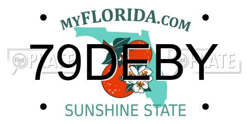 79DEBY Florida License Plate