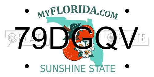 79DGQV Florida License Plate