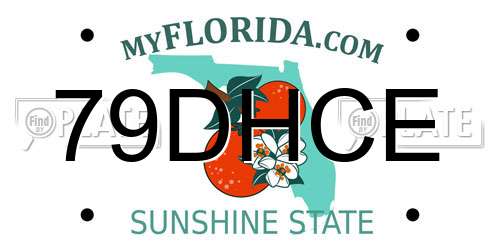 79DHCE Florida License Plate
