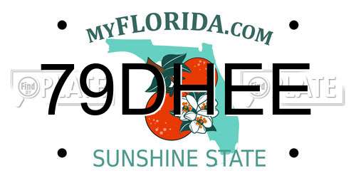79DHEE Florida License Plate