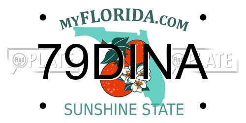 79DINA Florida License Plate