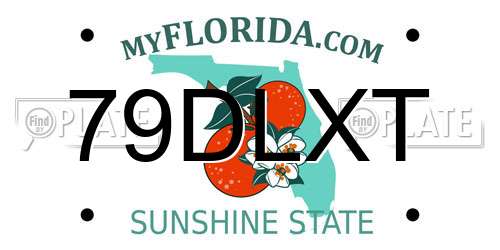 79DLXT Florida License Plate