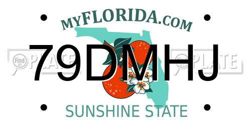 79DMHJ Florida License Plate