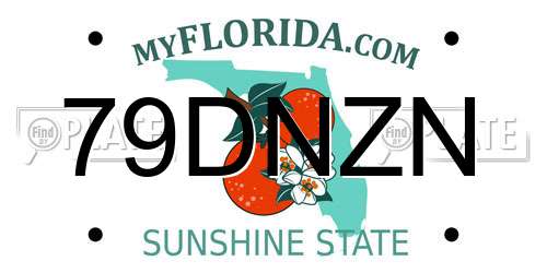 79DNZN Florida License Plate