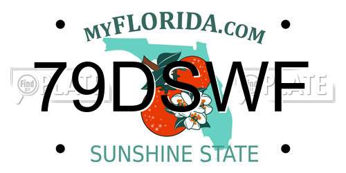 79DSWF Florida License Plate
