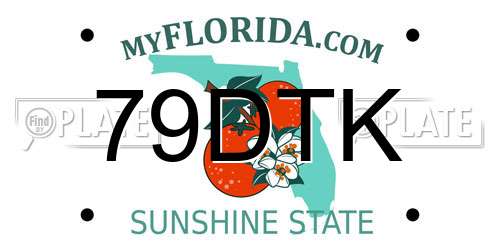 79DTK Florida License Plate