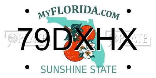 79DXHX Florida License Plate