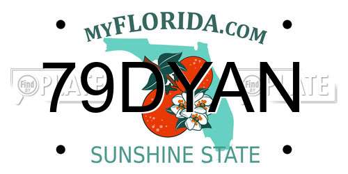 79DYAN Florida License Plate