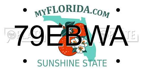 79EBWA Florida License Plate