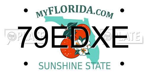 79EDXE Florida License Plate