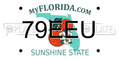 79EEU Florida License Plate