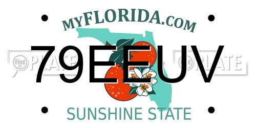 79EEUV Florida License Plate