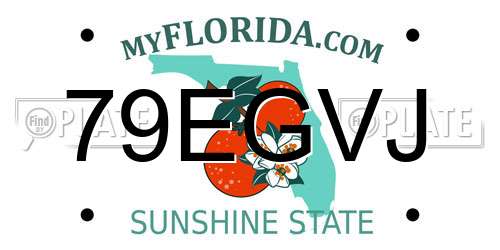 79EGVJ Florida License Plate