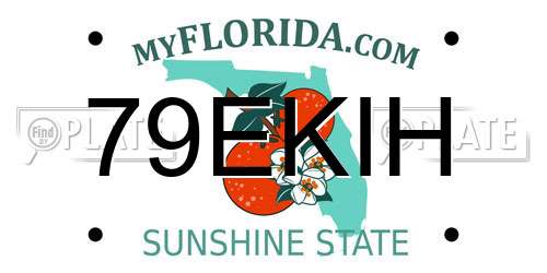 79EKIH Florida License Plate