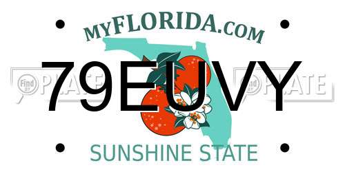 79EUVY Florida License Plate