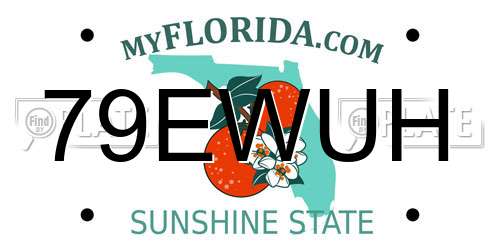 79EWUH Florida License Plate