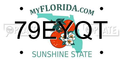 79EYQT Florida License Plate