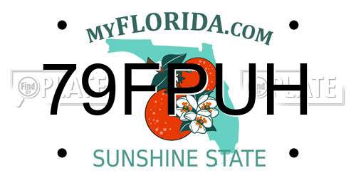 79FPUH Florida License Plate
