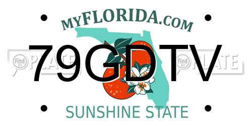 79GDTV Florida License Plate