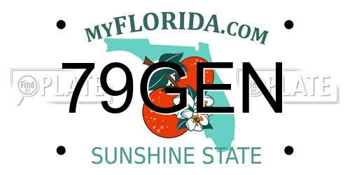 79GEN Florida License Plate
