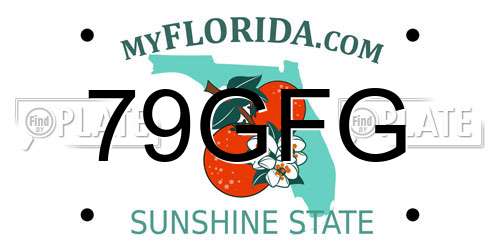 79GFG Florida License Plate