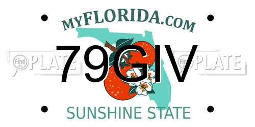 79GIV Florida License Plate