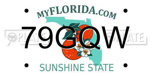 79GQW Florida License Plate