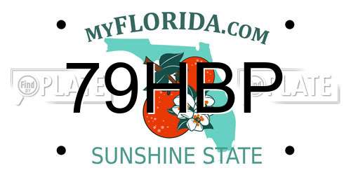 79HBP Florida License Plate