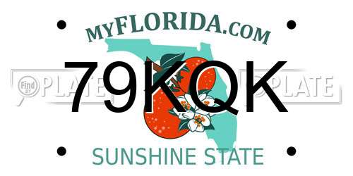 79KQK Florida License Plate