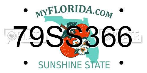 79SS366 Florida License Plate