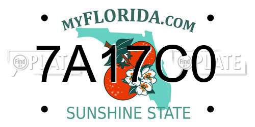 7A17C0 Florida License Plate