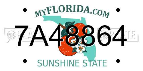 7A48864 Florida License Plate