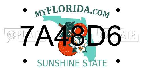 7A48D6 Florida License Plate
